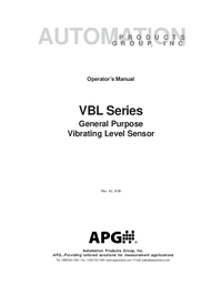 Thumbnail of document Manual - VBL Vibrating Rod Level Switch